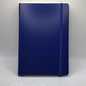 Blue Journal with Elastic Band and Lined Pages